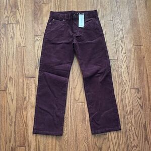 Janie and Jack Burgundy Corduroy Holiday Pants Boy’s Sz 8 NWT